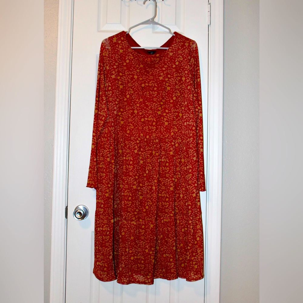 Torrid size 2 long sleeve skater dressss with sheer sleeves
